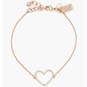 Kate Spade scrunched scallops heart bracelet